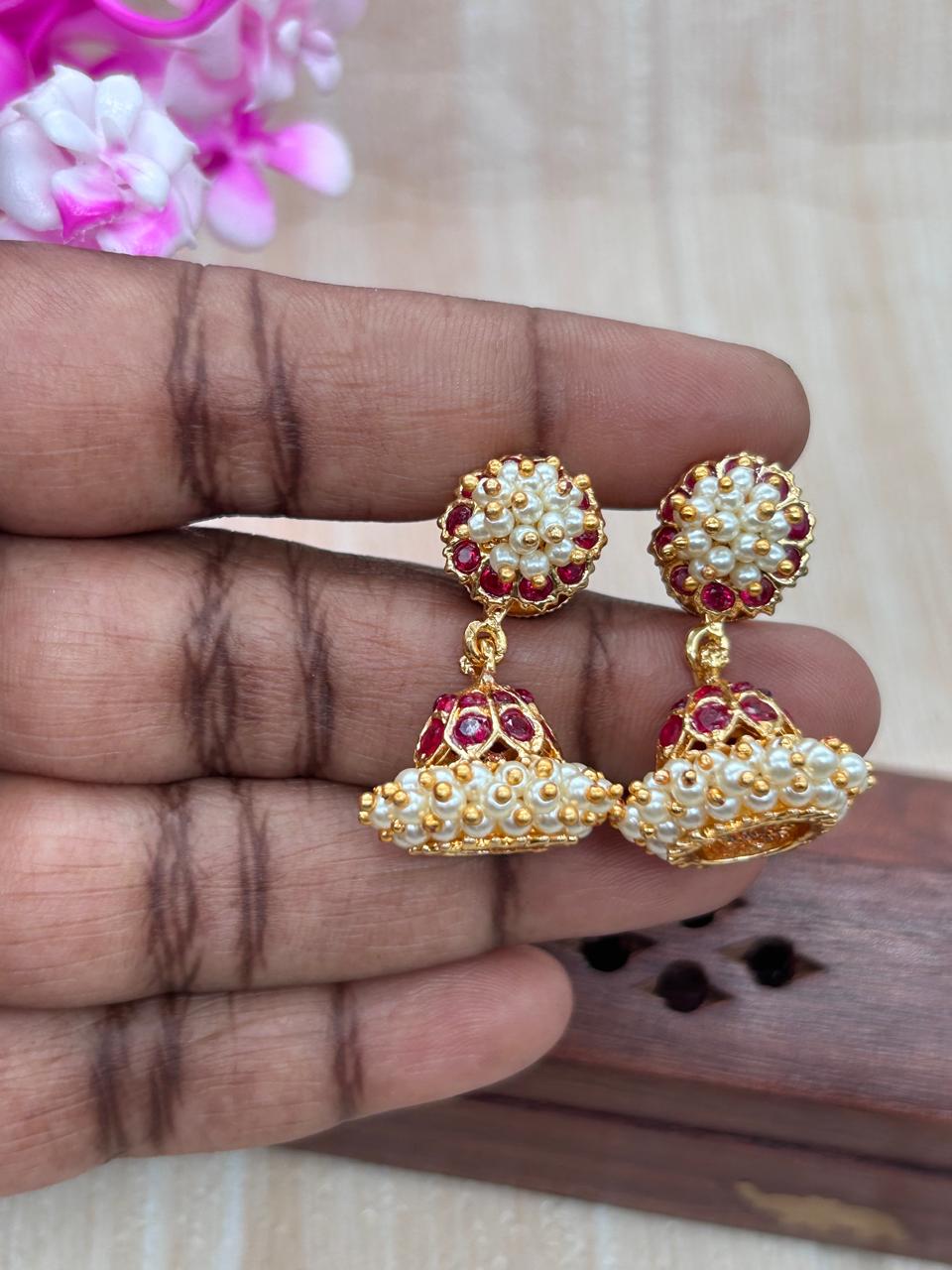 Belli Moda Impon Jhumka — Maroon