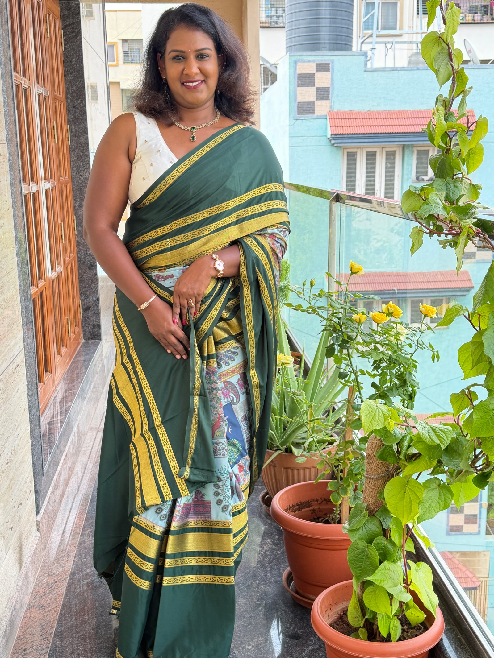 Mysore semi crepe silk saree